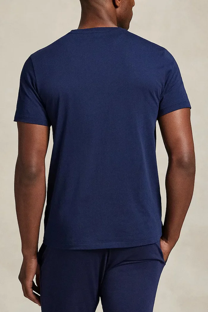 Polo Ralph Lauren Памучна тениска в тъмносиньо с принт 714931650