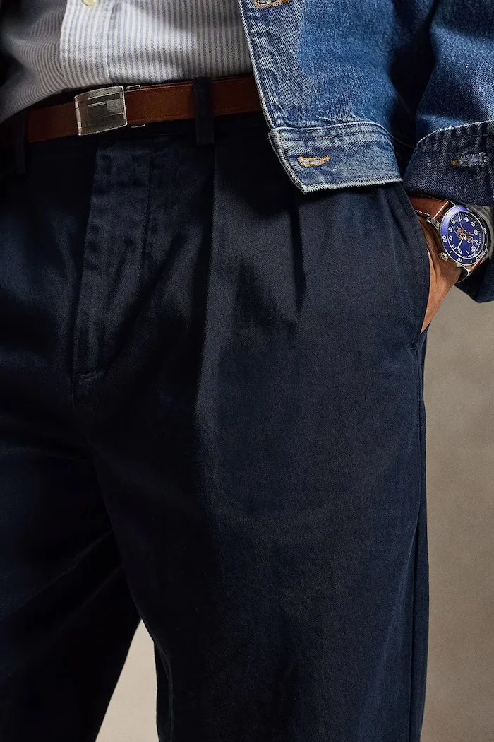 Polo Ralph Lauren панталон чино дамски от памук тъмносин 710B24582