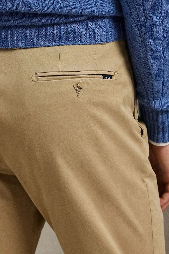 Polo Ralph Lauren панталон мъжки с памук бежов 710979503