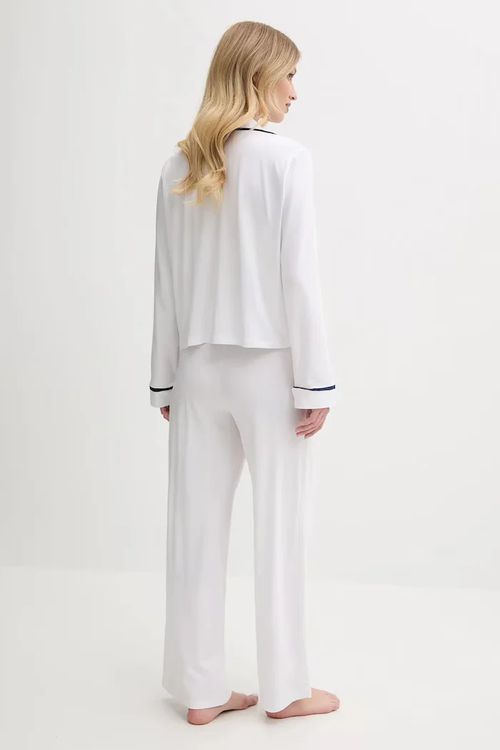 Polo Ralph Lauren пижама от две части дамска с памук бяла 4P0229