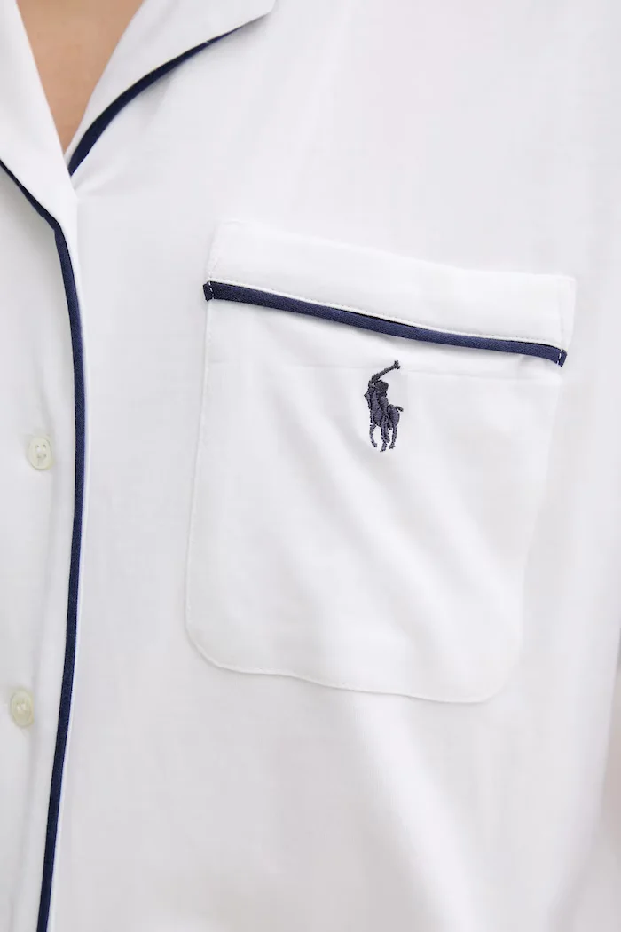 Polo Ralph Lauren пижама от две части дамска с памук бяла 4P0229