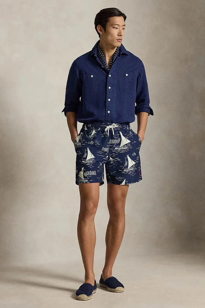 Polo Ralph Lauren плувни шорти мъжки тъмносини 710B18029