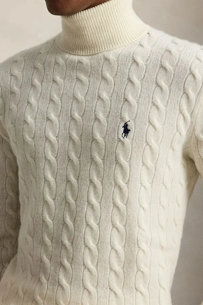 Polo Ralph Lauren поло мъжко от вълна бежово 710876836