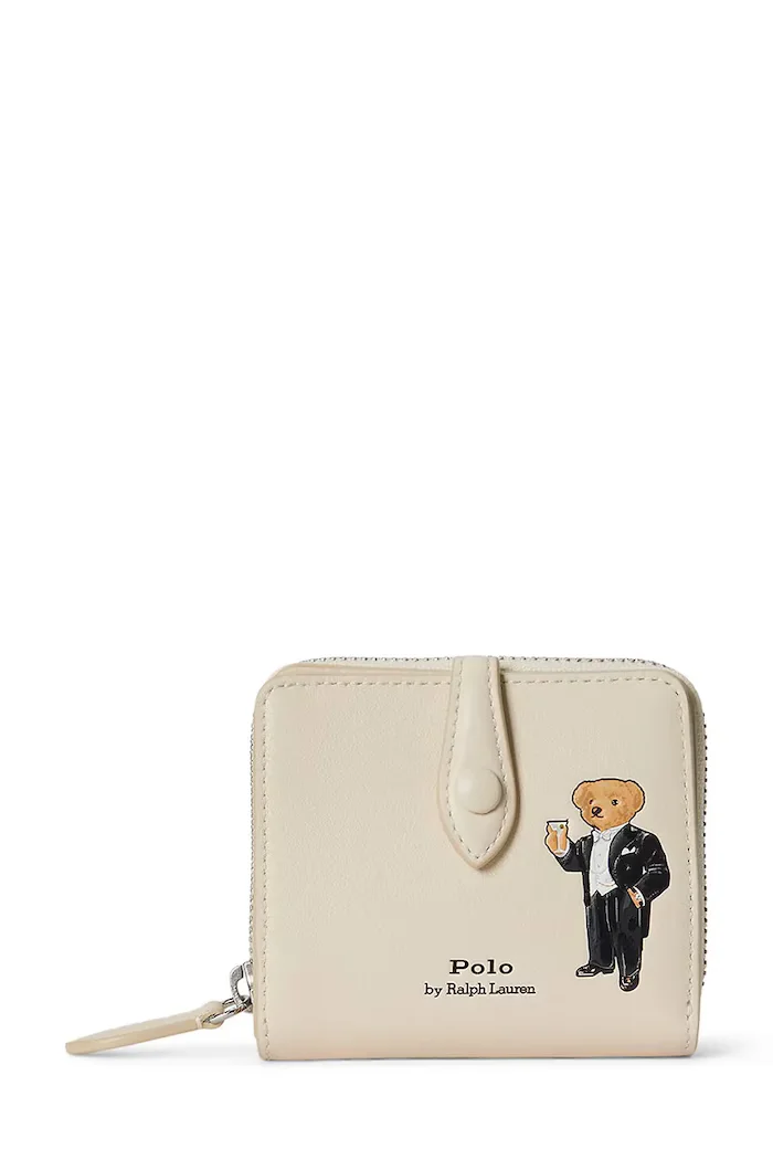 Polo Ralph Lauren портфейл дамски от кожа бежов 427P18490