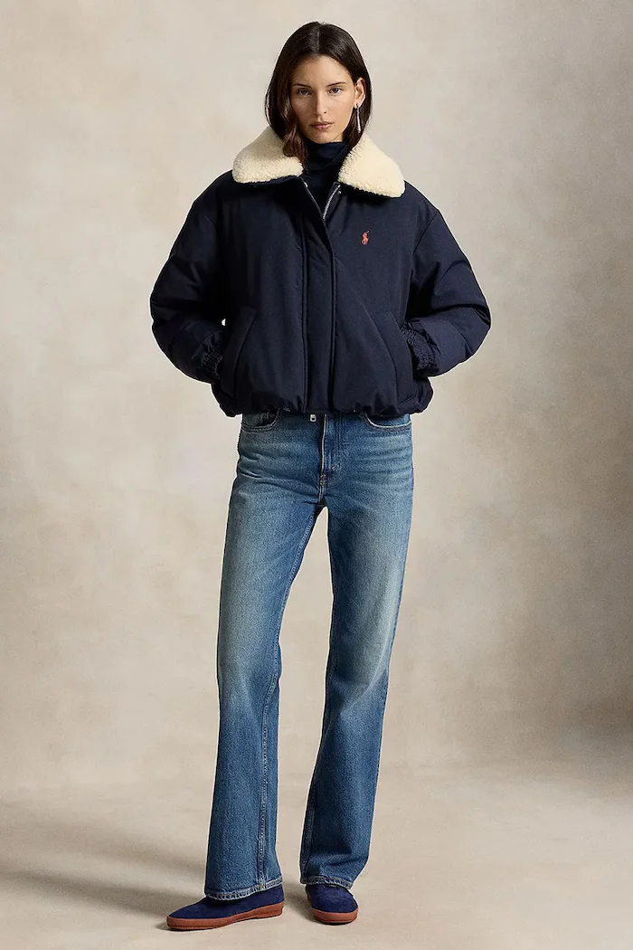 Polo Ralph Lauren пухено яке дамско тъмносиньо 211A97141