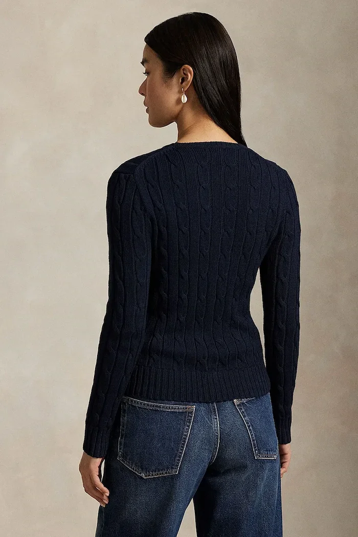 Polo Ralph Lauren пуловер дамски от памук тъмносин 211971869