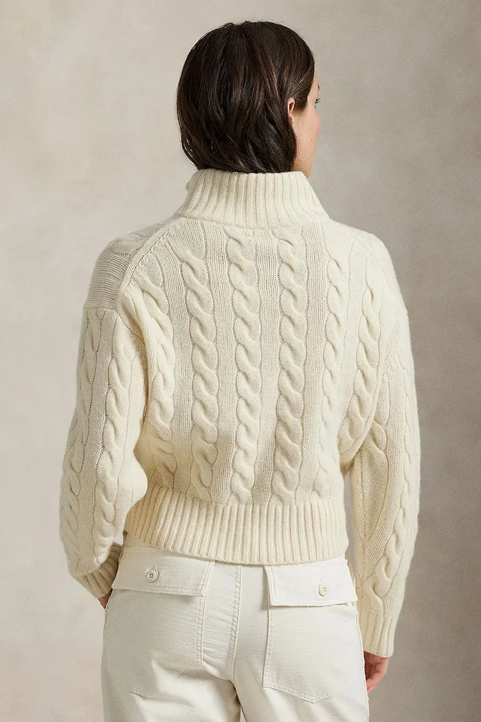 Polo Ralph Lauren пуловер дамски от вълна бял 211972130