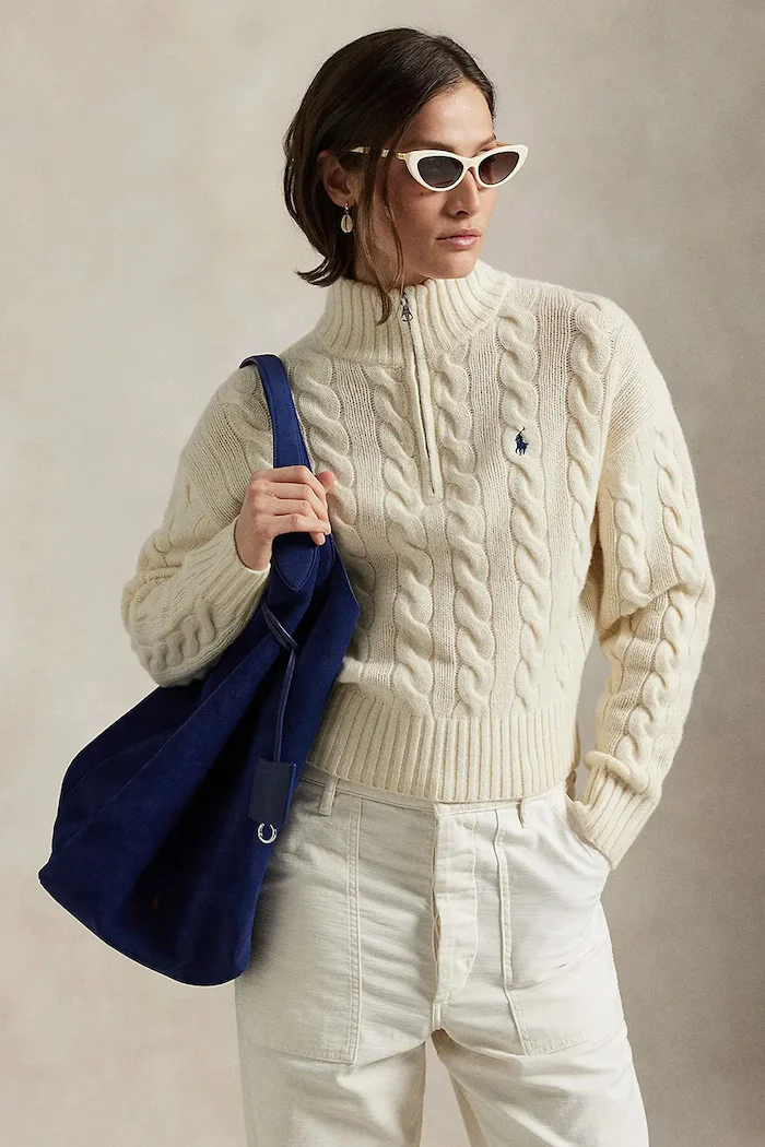 Polo Ralph Lauren пуловер дамски от вълна бял 211972130