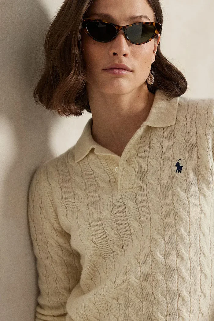 Polo Ralph Lauren пуловер дамски от вълна бял 211972132