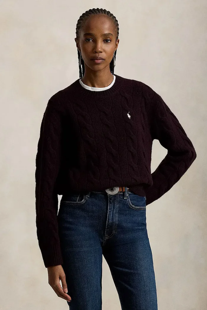 Polo Ralph Lauren пуловер дамски от вълна черен 211A91216