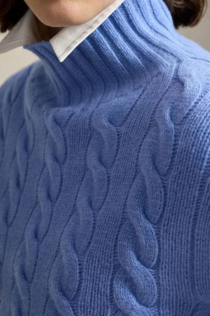 Polo Ralph Lauren пуловер дамски от вълна син 211B17734