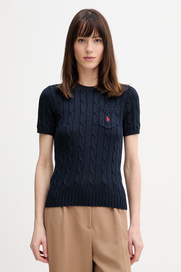 Polo Ralph Lauren пуловер дамски памучен тъмносин 211971873