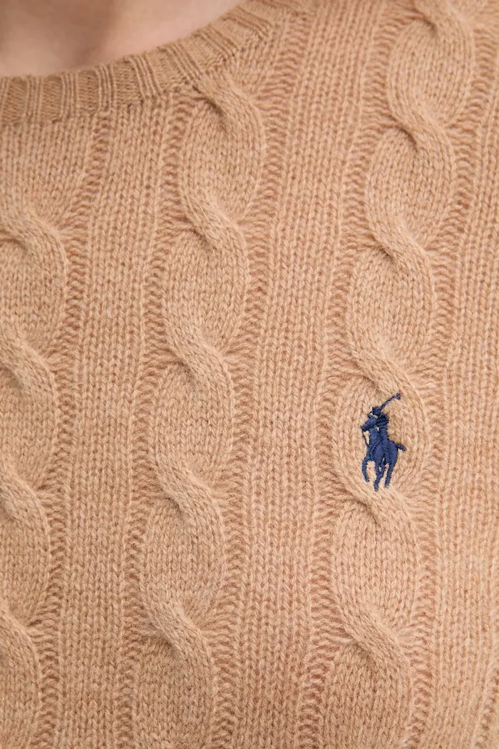 Polo Ralph Lauren пуловер дамски с добавен кашмир бежов 211971865