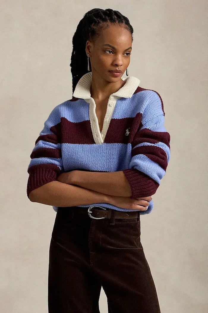 Polo Ralph Lauren пуловер дамски с вълна син 211B17752