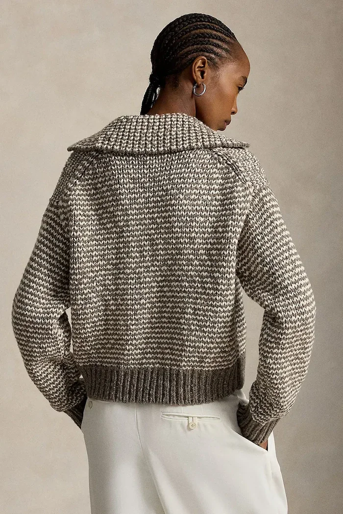 Polo Ralph Lauren пуловер дамски с вълна сив 211B17754