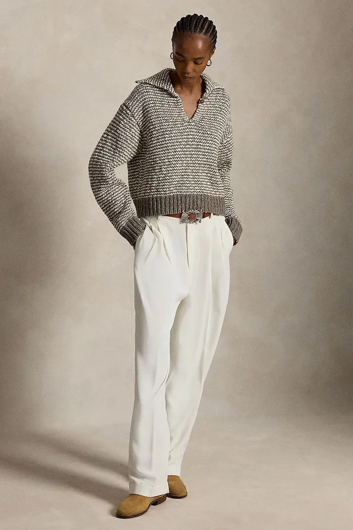 Polo Ralph Lauren пуловер дамски с вълна сив 211B17754