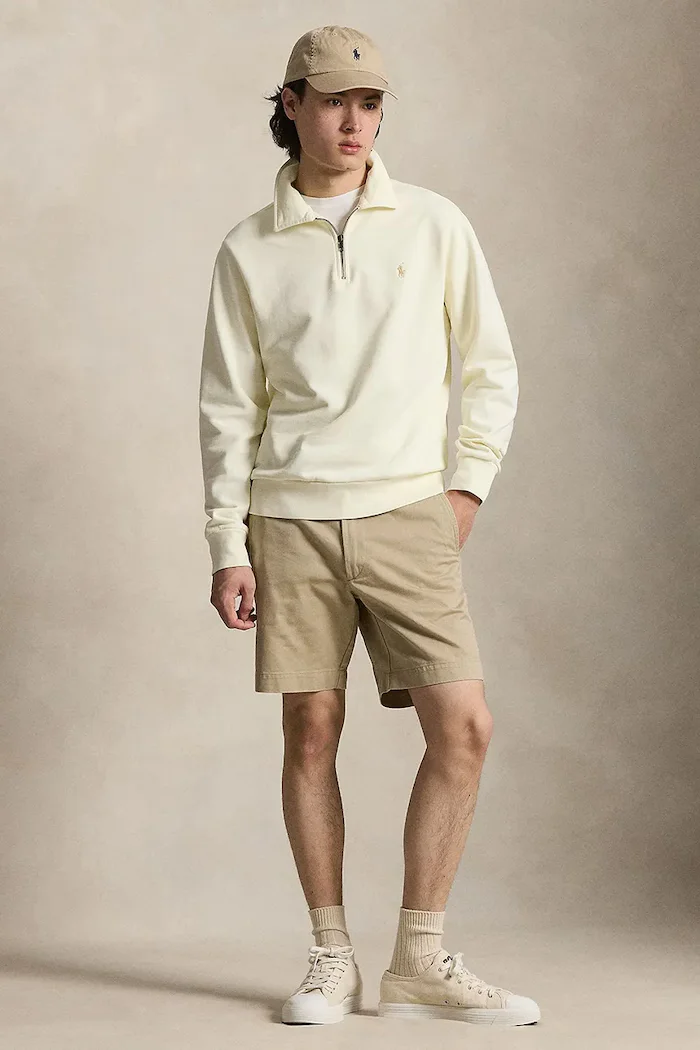 Polo Ralph Lauren пуловер мъжки от памук бежов 710B18911