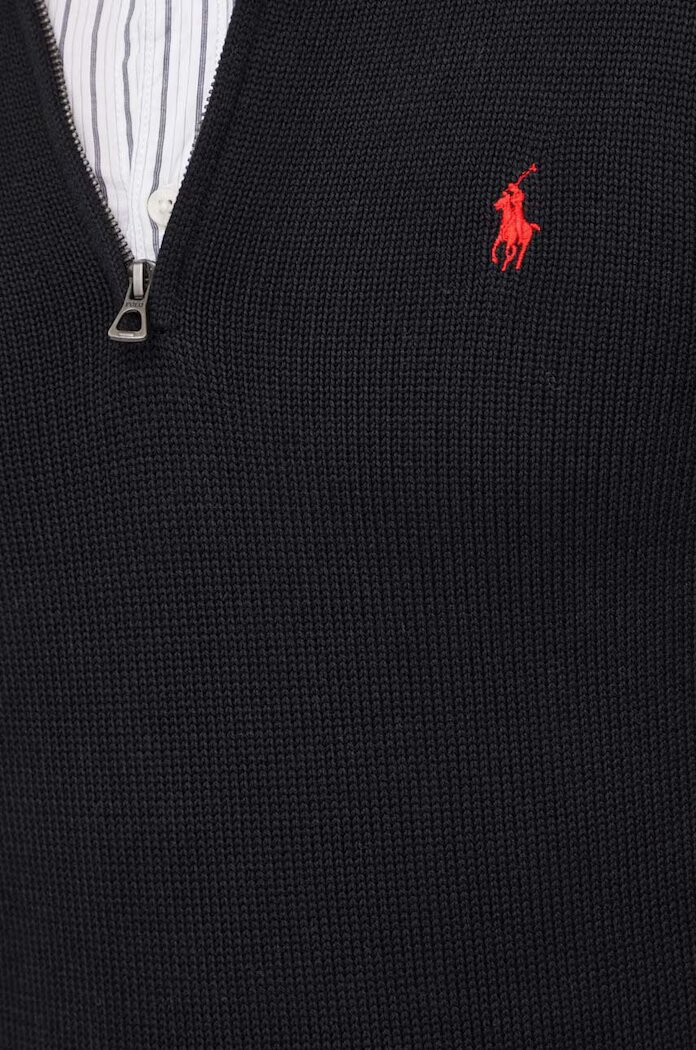 Polo Ralph Lauren пуловер мъжки от памук черен 710859939