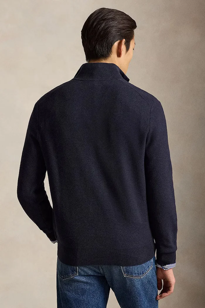 Polo Ralph Lauren пуловер мъжки от памук тъмносин 710B18060
