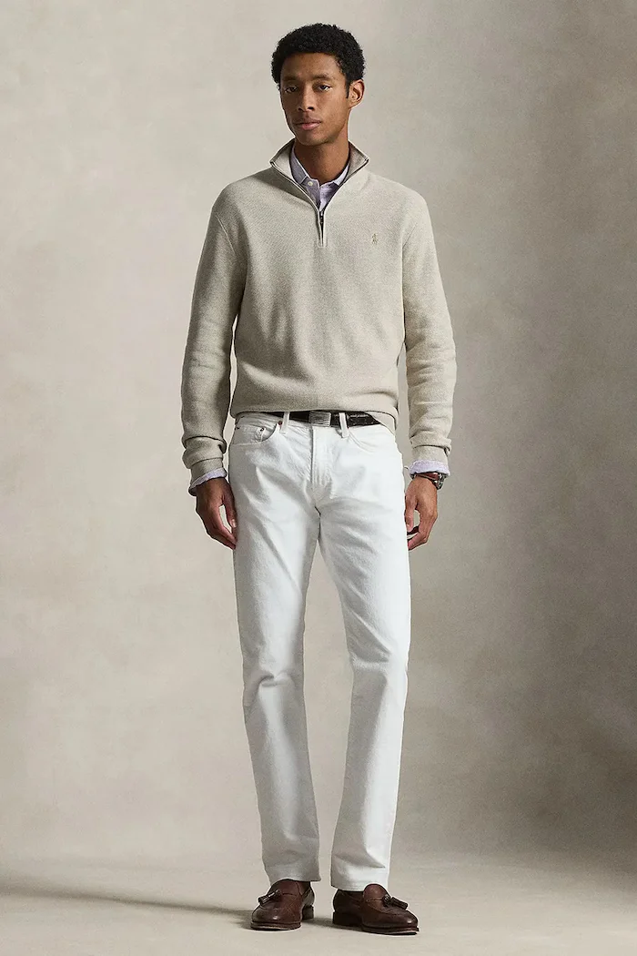 Polo Ralph Lauren пуловер мъжки от памук зелен 710B18060
