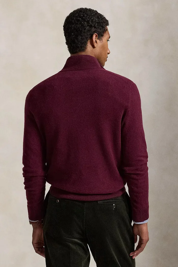 Polo Ralph Lauren пуловер мъжки от вълна бордо 710876756