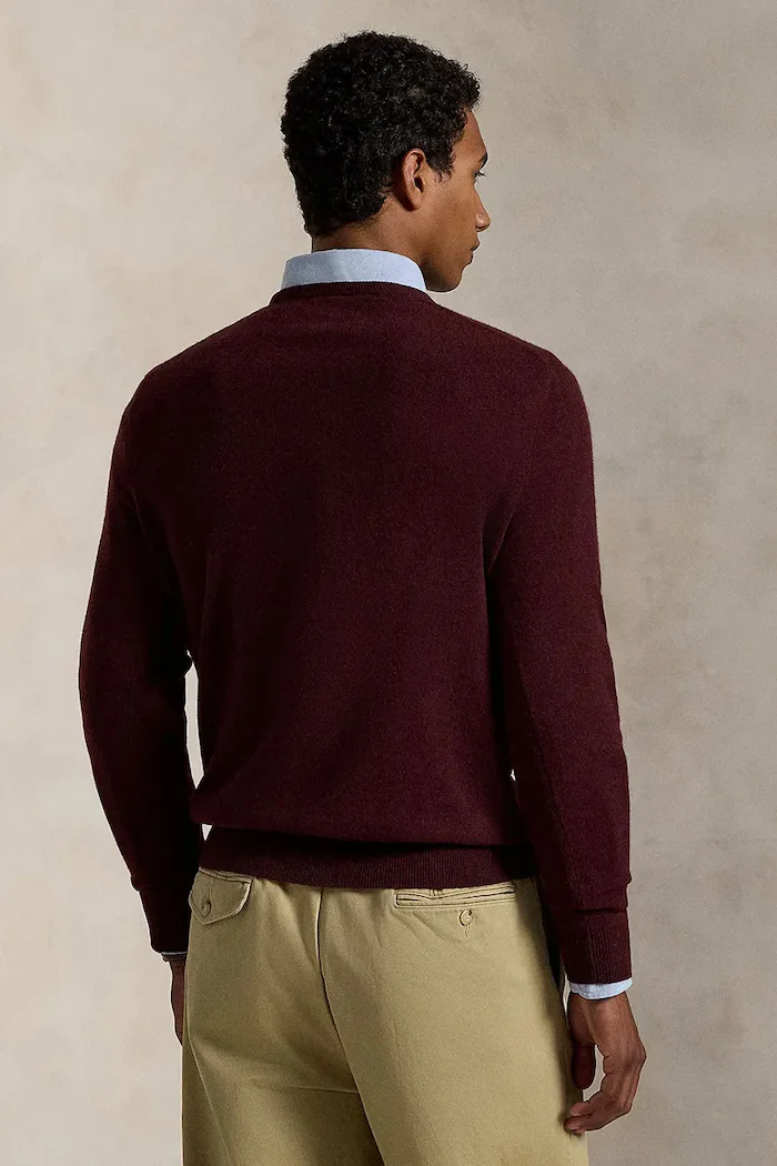 Polo Ralph Lauren пуловер мъжки от вълна бордо 710974148