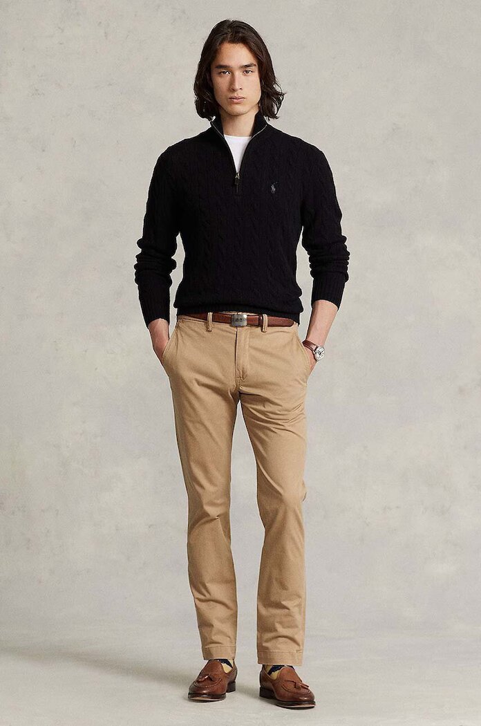Polo Ralph Lauren пуловер мъжки от вълна черен 710876766