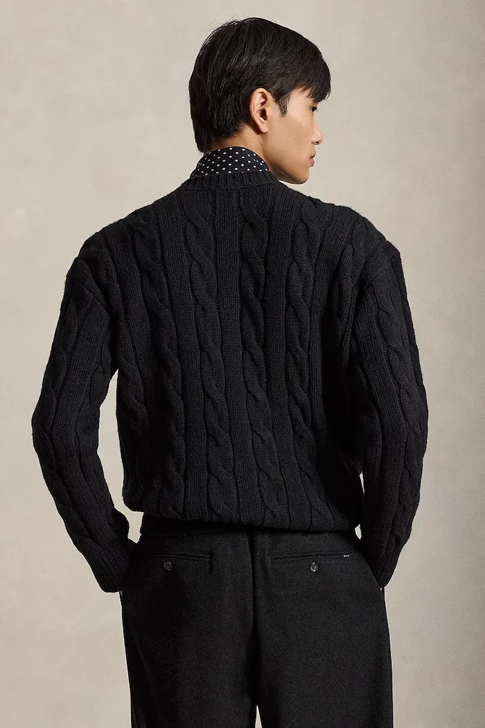 Polo Ralph Lauren пуловер мъжки от вълна черен 710B23645