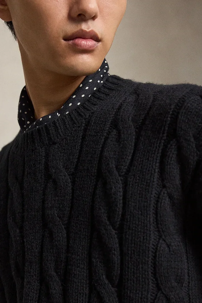 Polo Ralph Lauren пуловер мъжки от вълна черен 710B23645