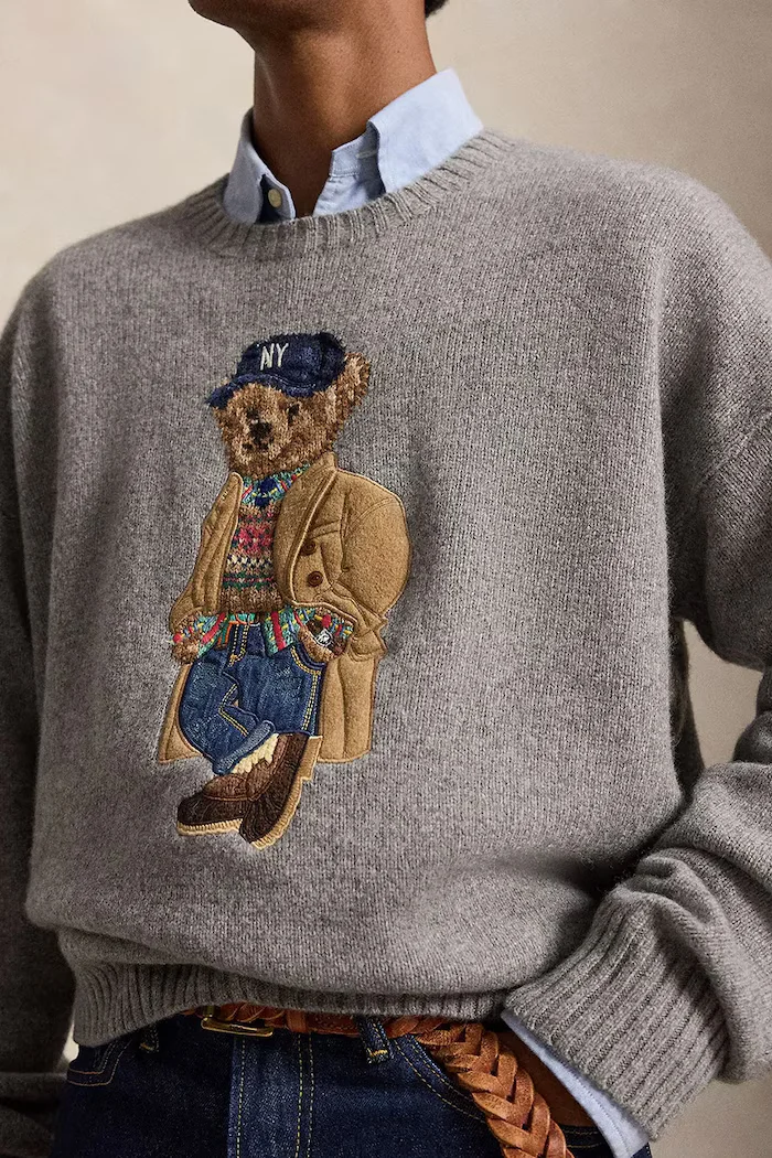 Polo Ralph Lauren пуловер мъжки от вълна сив 710B28590
