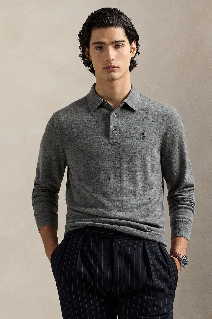 Polo Ralph Lauren пуловер мъжки сив 710941104