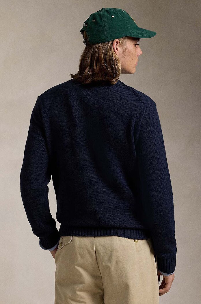 Polo Ralph Lauren Пуловер с лен в тъмносиньо 710946137
