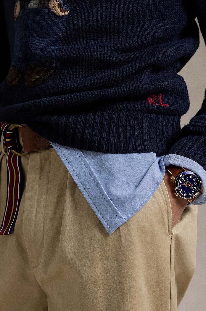 Polo Ralph Lauren Пуловер с лен в тъмносиньо 710946137