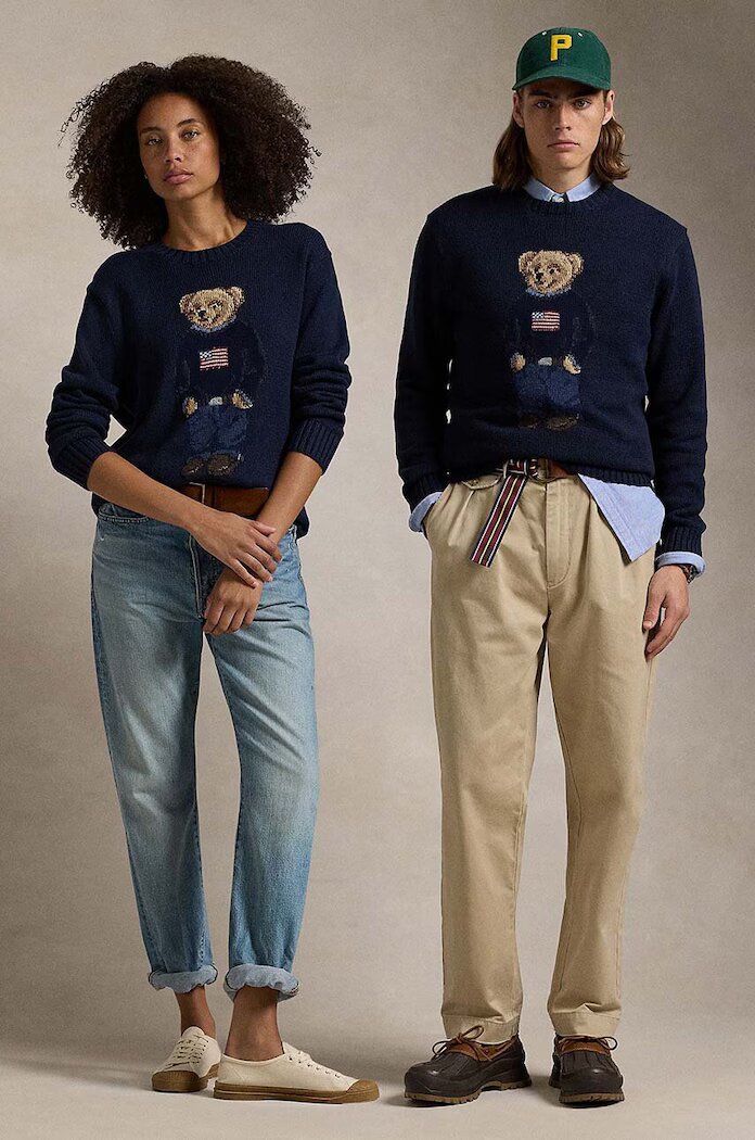 Polo Ralph Lauren Пуловер с лен в тъмносиньо 710946137