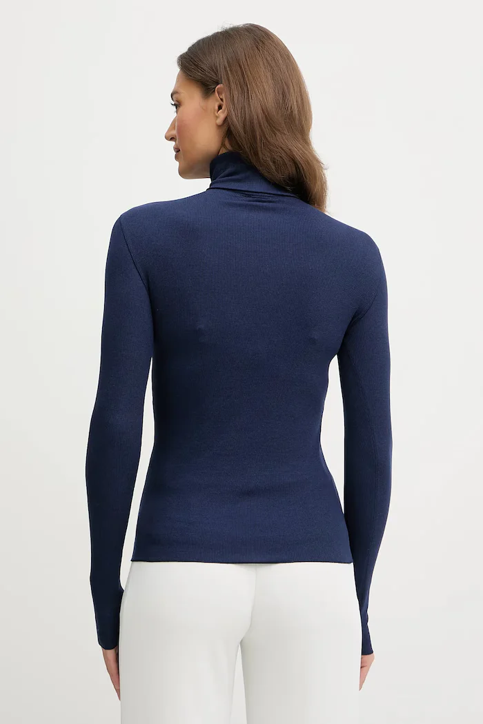 Polo Ralph Lauren Пуловер в тъмносиньо от лека материя с поло 211976982