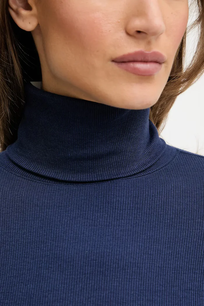 Polo Ralph Lauren Пуловер в тъмносиньо от лека материя с поло 211976982