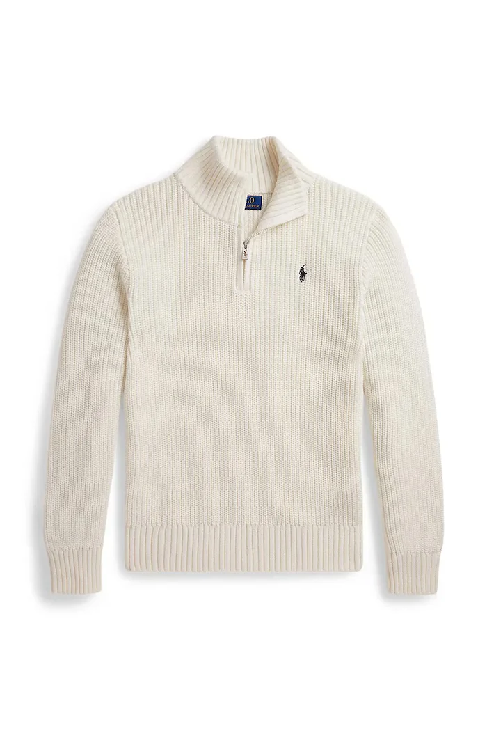 Polo Ralph Lauren пуловер за деца от памук бежов 323B26119003