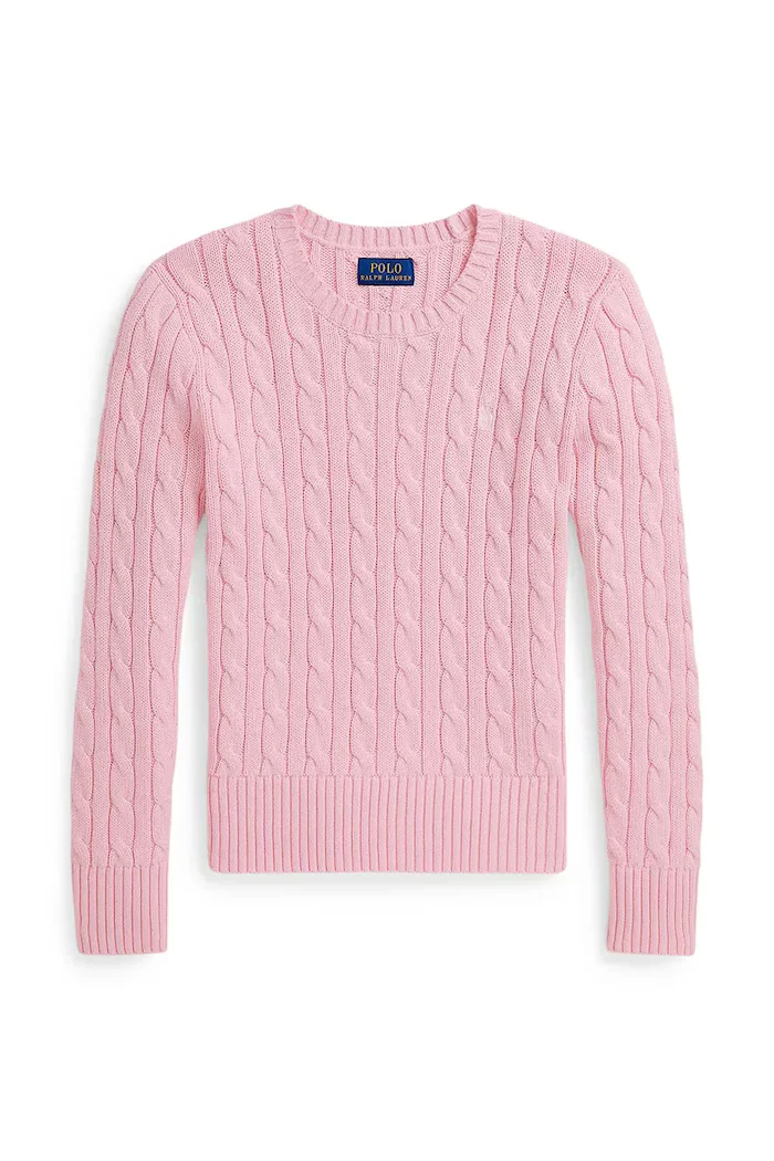 Polo Ralph Lauren пуловер за деца от памук розов 313901316010