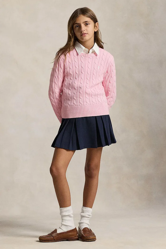 Polo Ralph Lauren пуловер за деца от памук розов 313901316010