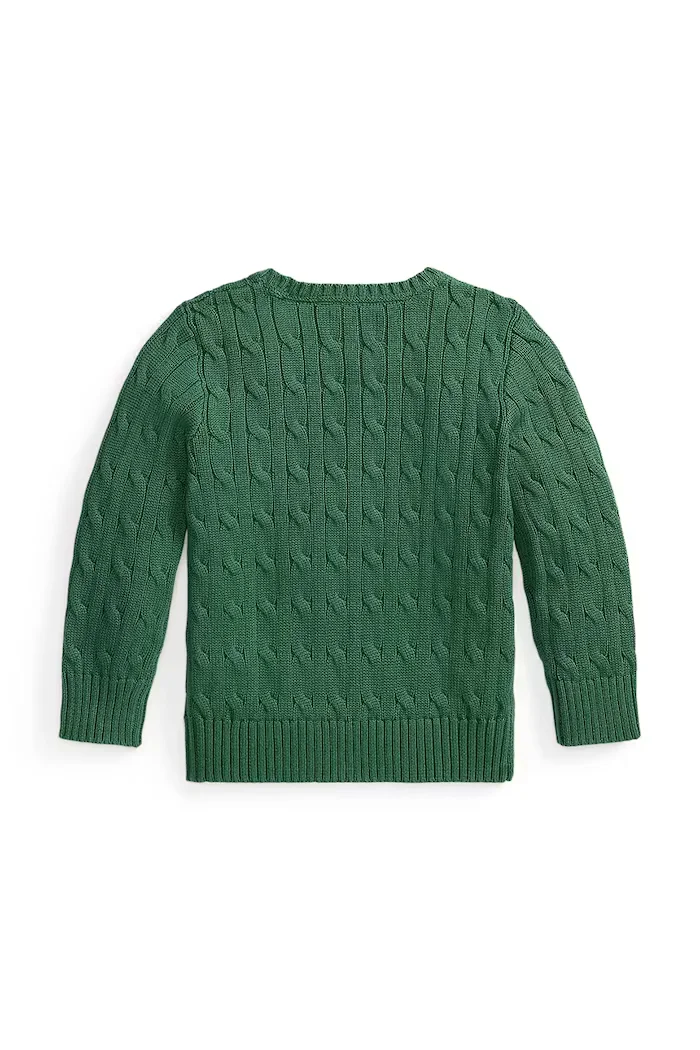 Polo Ralph Lauren пуловер за деца от памук зелен 322702674521