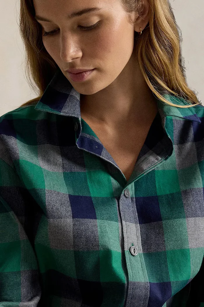 Polo Ralph Lauren риза дамска от памук зелена 211B36268