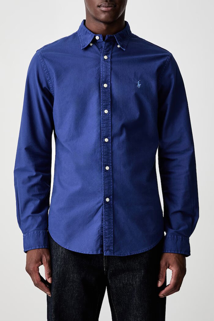 Polo Ralph Lauren риза мъжка от памук синя 710804257