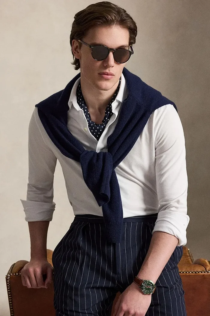 Polo Ralph Lauren риза мъжка памучна бяла 710B13485
