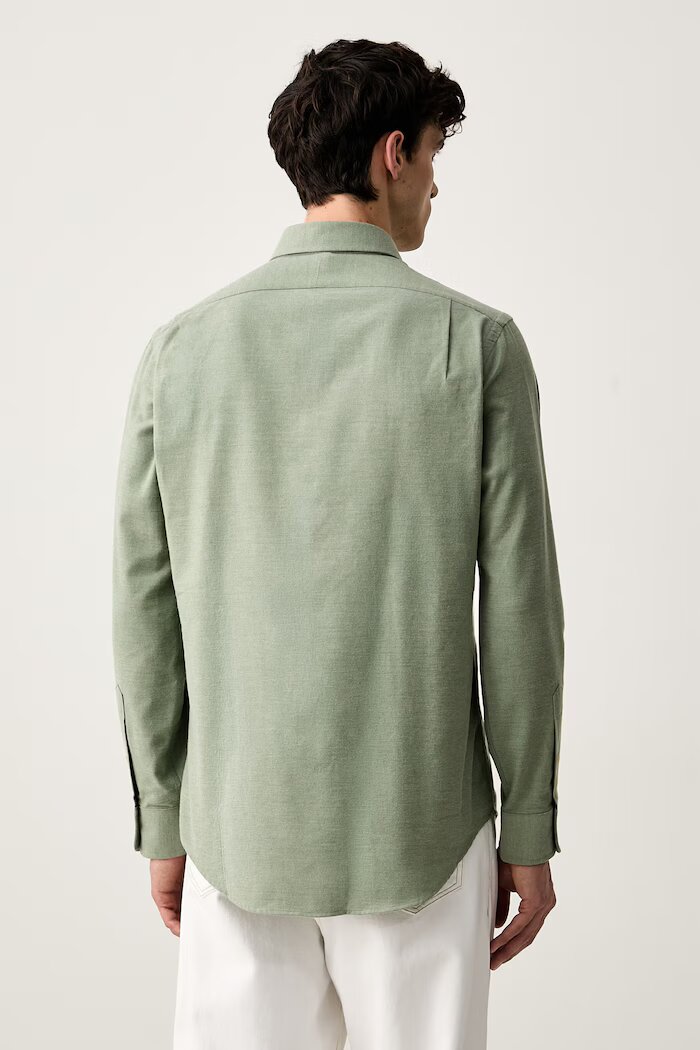 Polo Ralph Lauren риза мъжка с памук зелена 710B22592