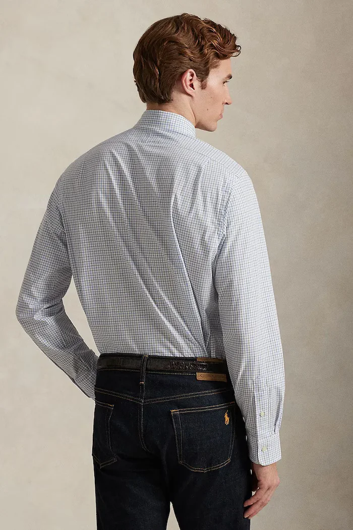 Polo Ralph Lauren Риза в бяло с кройка по тялото с италианска яка 710968938
