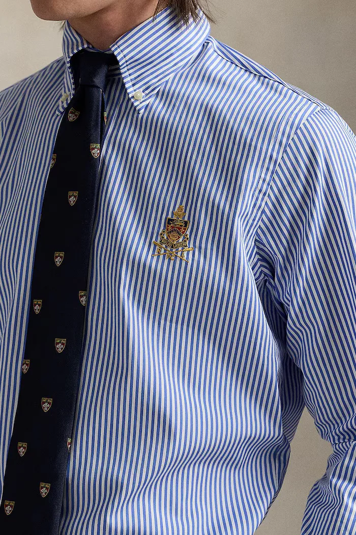 Polo Ralph Lauren Риза в синьо със стандартна кройка с класическа яка 710965413
