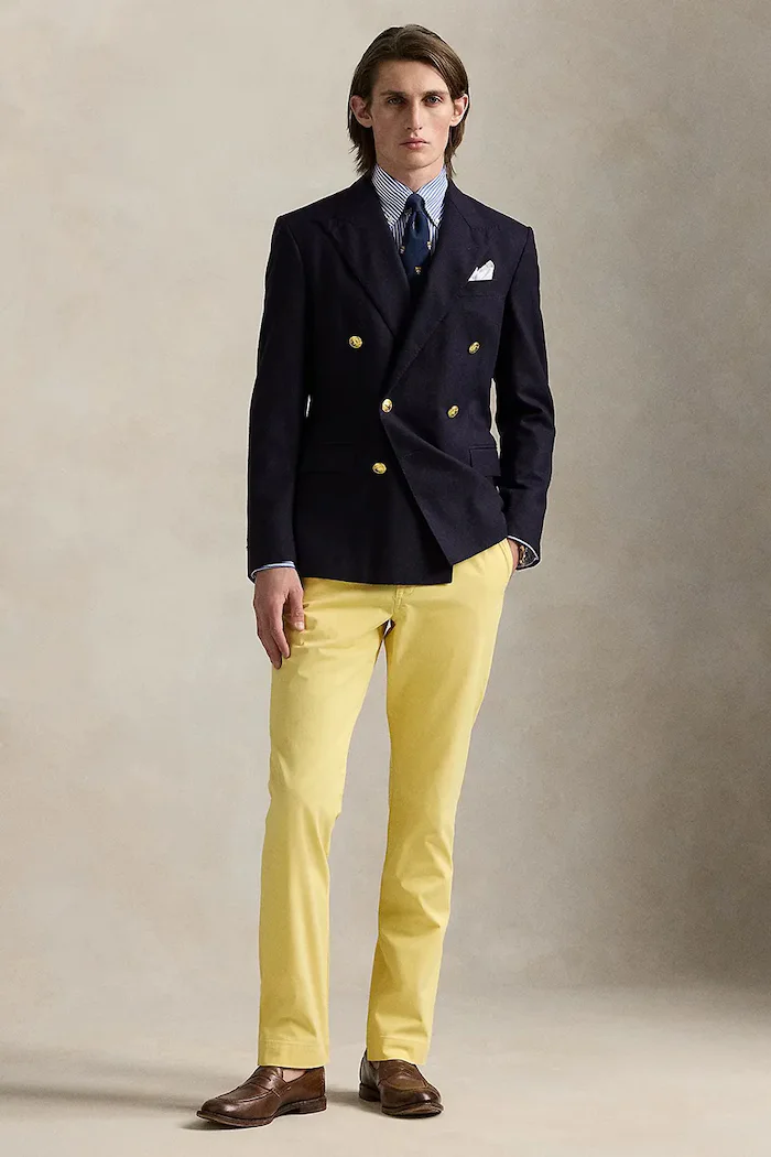 Polo Ralph Lauren Риза в синьо със стандартна кройка с класическа яка 710965413