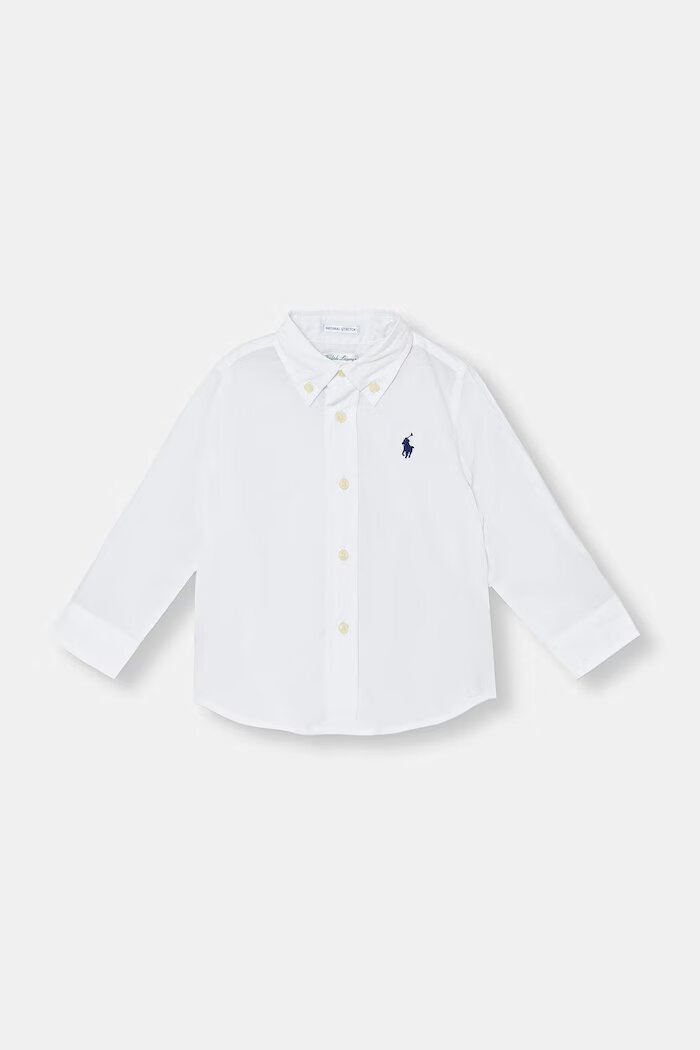 Polo Ralph Lauren риза за бебе от памук бяла 320952199002