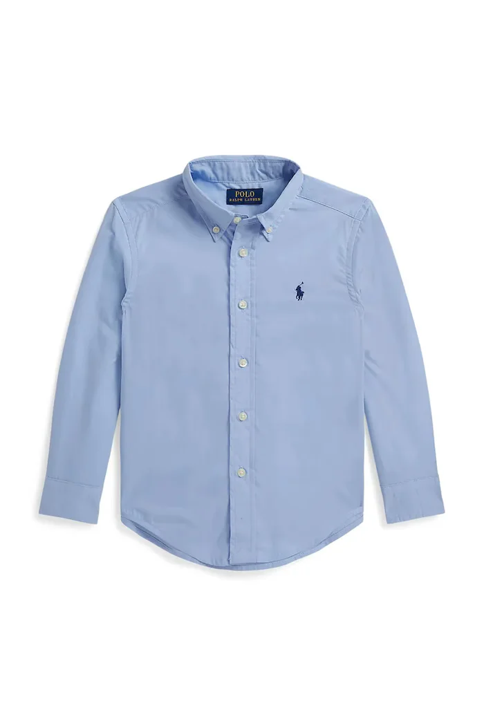 Polo Ralph Lauren риза за деца от памук синя 322952199500