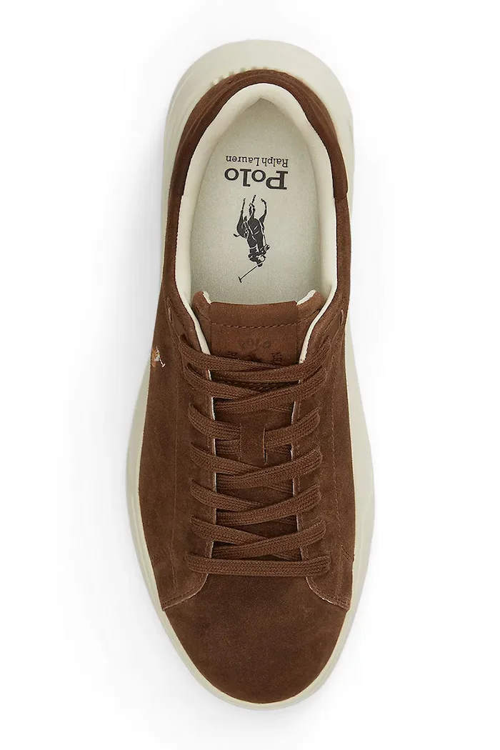 Polo Ralph Lauren Rlite Court маратонки мъжки от велур кафяви 809P15729003